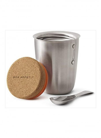 Steel Food Pot With Lid Silver