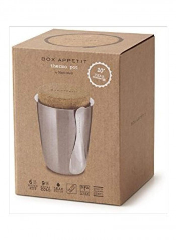 Steel Food Pot With Lid Silver