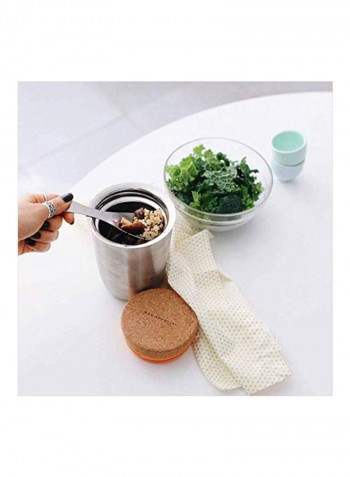 Steel Food Pot With Lid Silver