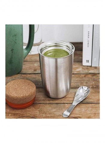 Steel Food Pot With Lid Silver