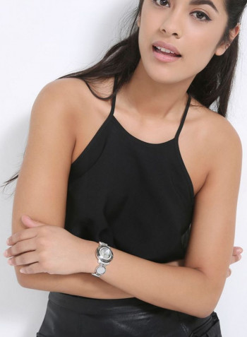 ساعة بعقارب مطلية بالذهب 22 قيراط طراز P-21883 للنساء