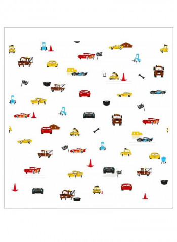Car Printed Wallpaper White/Blue/Red 52x1000cm