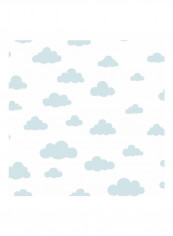 Winnie The Pooh Themed Wallpaper White/Blue 52x1000cm