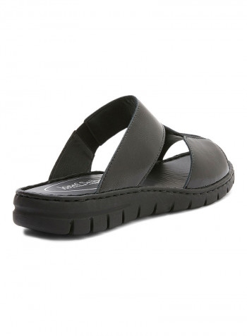 Leather Arabic Sandals Black