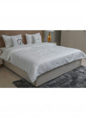 5-Piece Comforter Set Cotton White 240x260cm