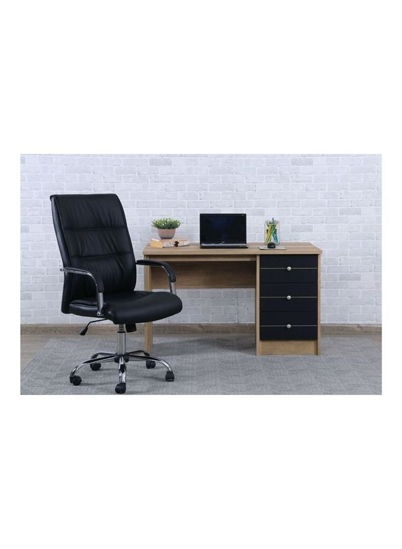 Moravia Office Desk Beige/Black