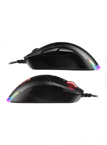 ماوس ألعاب سلكي كلتش GM50 4.7x2.6x1.7بوصة أسود