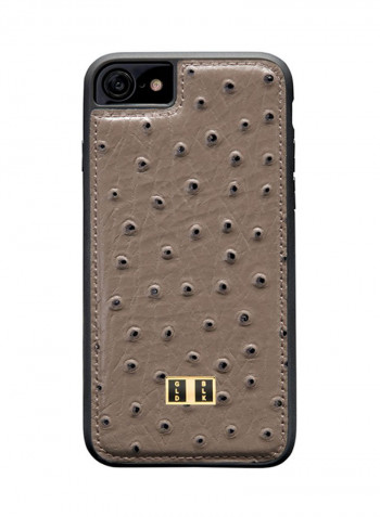 Leather Protective Case Cover For Apple iPhone 8/iPhone 7 Ostrich Grey