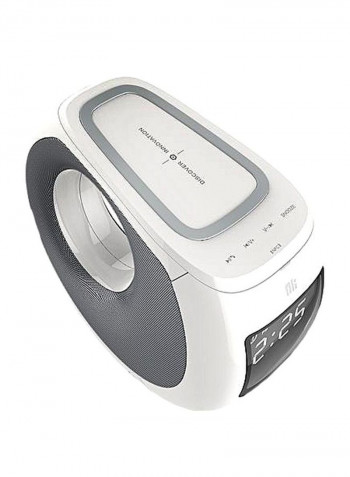 Bluetooth Speaker With Wireless Charging Pad White/Black