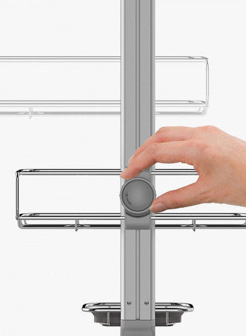 Adjustable Shower Caddy Silver 149x339x700millimeter