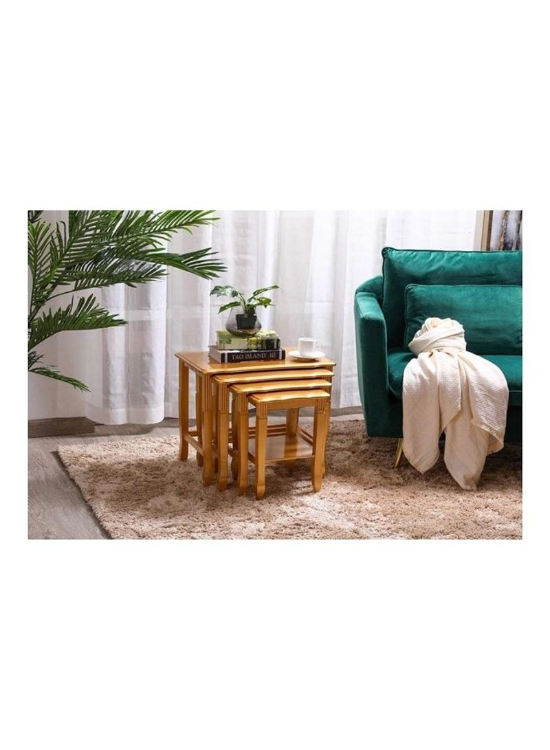 4-Piece Various Size Nesting Table Golden