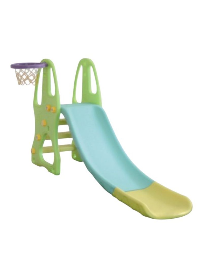 2-In-1 Lawn Slide With Basket Ball Hooks 140x100x75cm