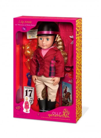 22-Piece Lily Anna Deluxe Fashion Doll With Book 18x7x4inch