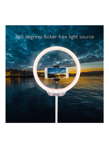 LED Desktop Photograph Ring Lights Pink