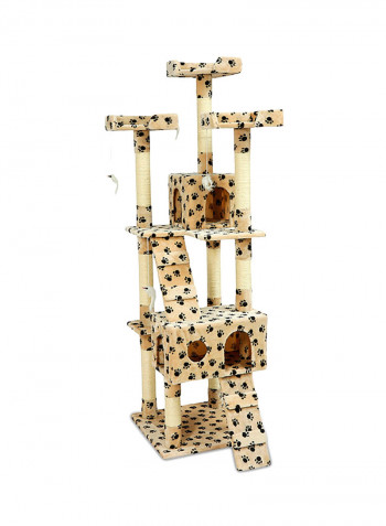 Cat Tree Scratching Post Beige 170centimeter