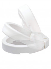 Elongated Hinged Toilet Seat Riser White