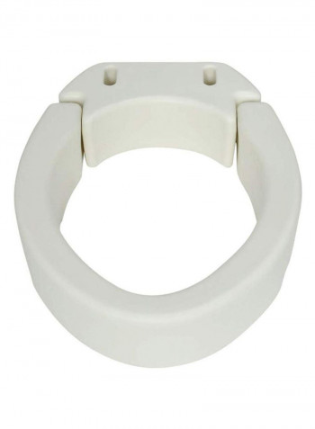 Elongated Hinged Toilet Seat Riser White