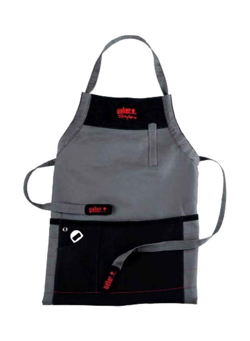 Style Cotton Barbecue Apron Grey/Black/Red 10.4110.7inch