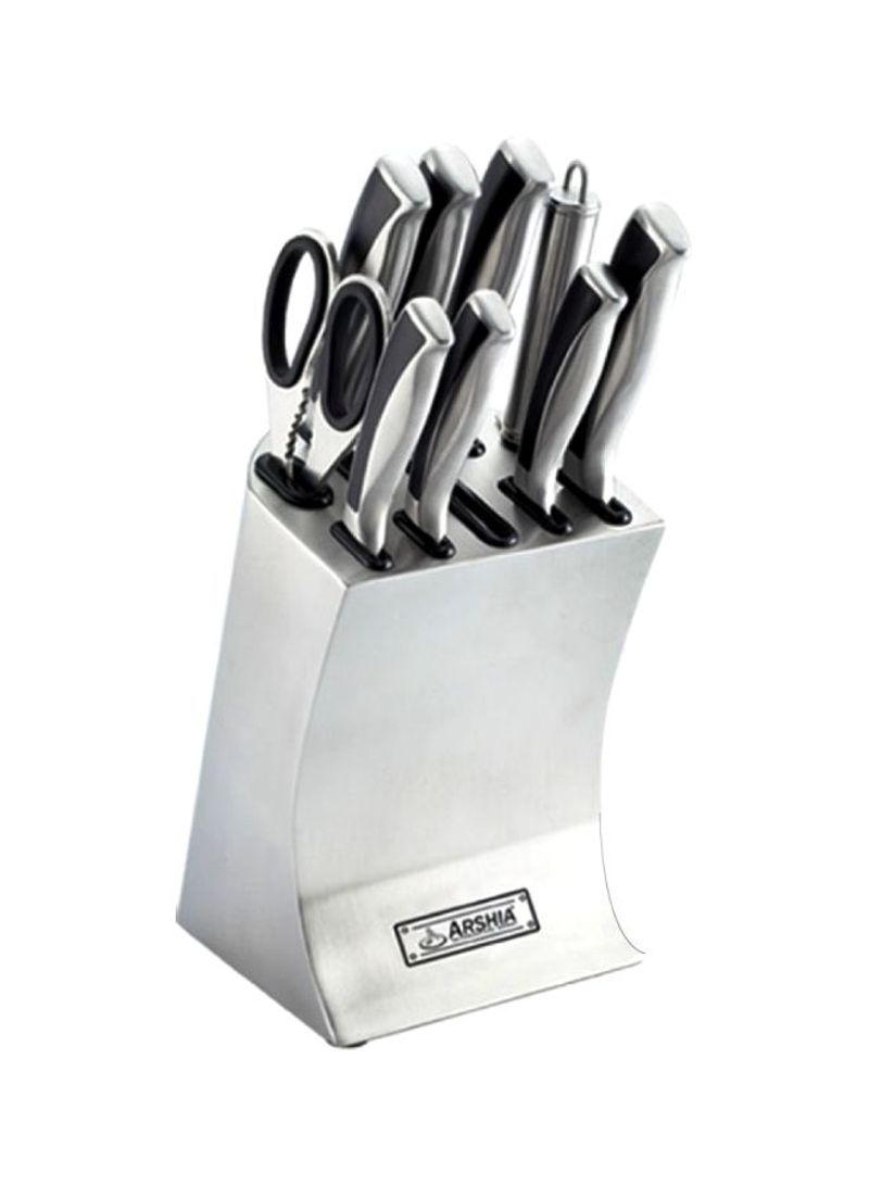 10-Piece German Steel Knife Set Silver