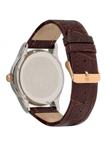Men's Leather Analog Watch GL143CRWO