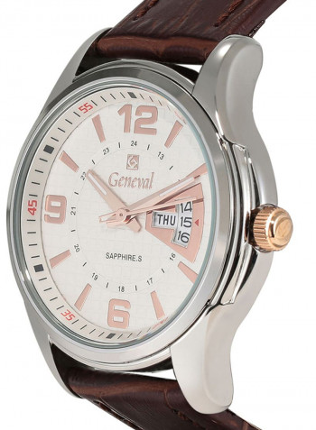 Men's Leather Analog Watch GL143CRWO