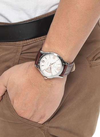 Men's Leather Analog Watch GL143CRWO
