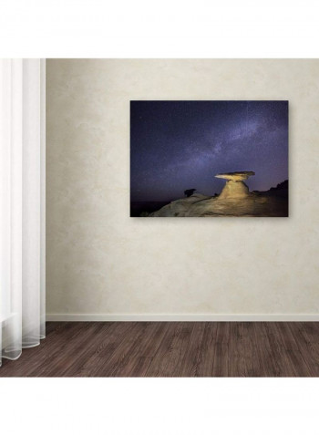 Starry Night In Arizona III Canvas Wall Art Multicolour 14 x 19inch