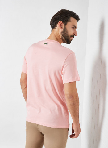 Graphic Print Cotton T-Shirt Bagatelle Pink