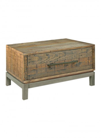 طاولة جانبية من الخشب من شيفيلد بني 68x68x49سم