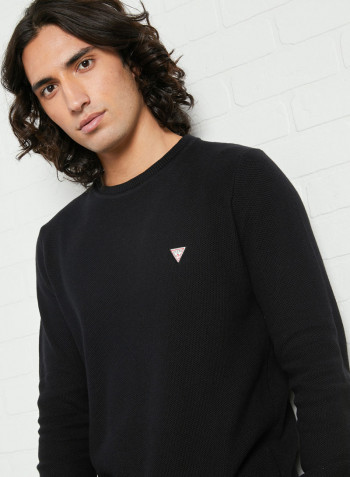 Piquet Sweater Jet Black A996