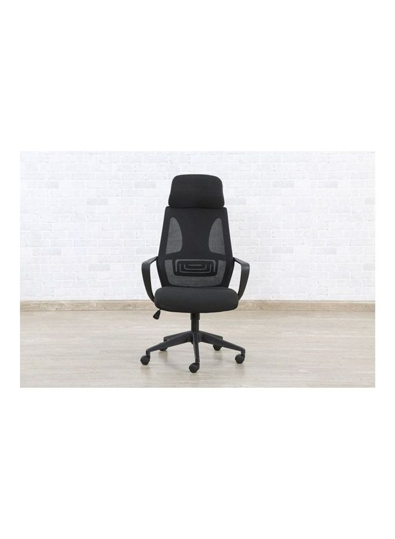 Adjustable Armrest Rotatable Office Chair Black Standard