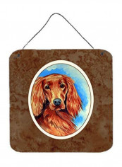 Irish Setter Dog Printed Wall/Door Hanging Multicolour 6 x 6inch