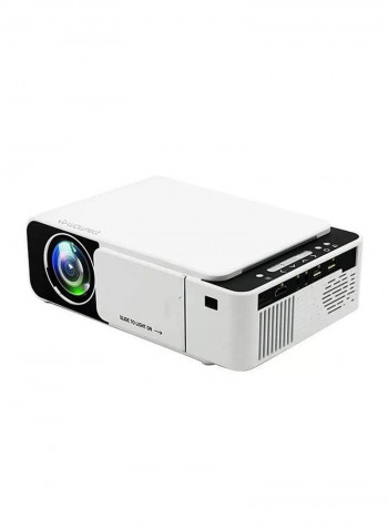 HD Projector 1080P With Stereo Surround Speakers T5 White