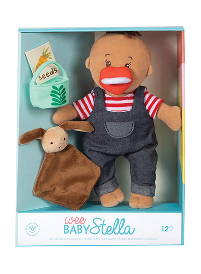 Wee Baby Stella Tiny Farmer Soft Baby Doll Set 12 inch