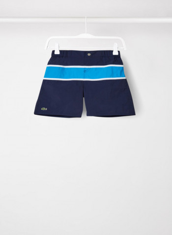 Kids Colourblock Swim Shorts Navy Blue/Ibiza-White