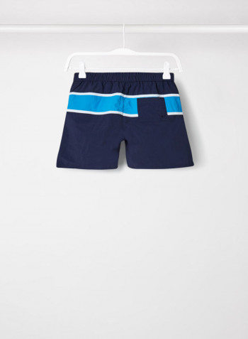 Kids Colourblock Swim Shorts Navy Blue/Ibiza-White