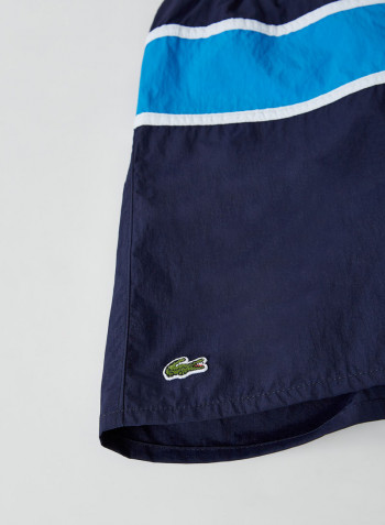 Kids Colourblock Swim Shorts Navy Blue/Ibiza-White