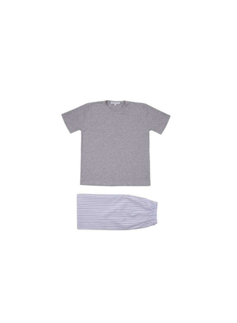 T-Shirt And Pyjama Set Grey/Blue