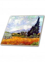 Wheat Field Themed Decorative Tile Multicolour