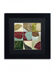 Leaf Story III Framed Wall Art Multicolour 11 x 11inch