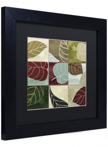 Leaf Story III Framed Wall Art Multicolour 11 x 11inch