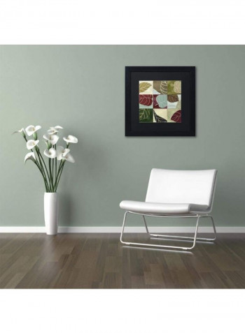 Leaf Story III Framed Wall Art Multicolour 11 x 11inch
