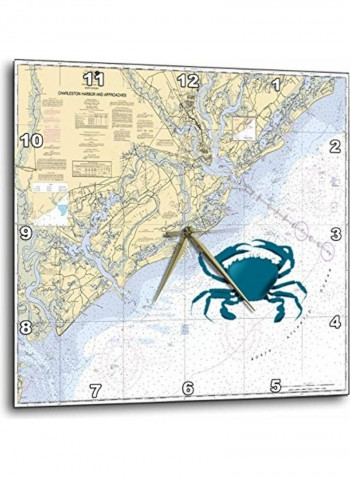 Printed Wall Clock Multicolour 13x13inch