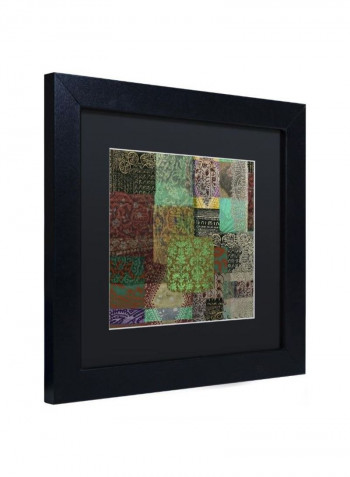 African Batik III Framed Wall Art Multicolour 11 x 11inch