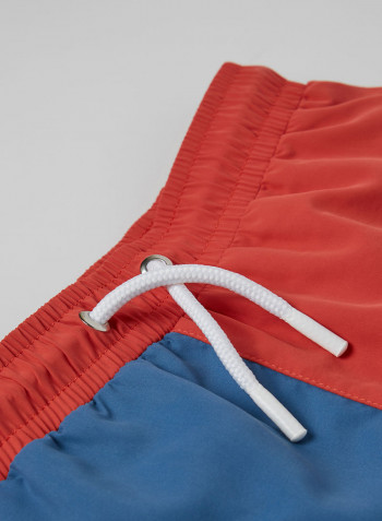 Kids/Teen Colourblock Crocodile Swim Shorts Blue/Red