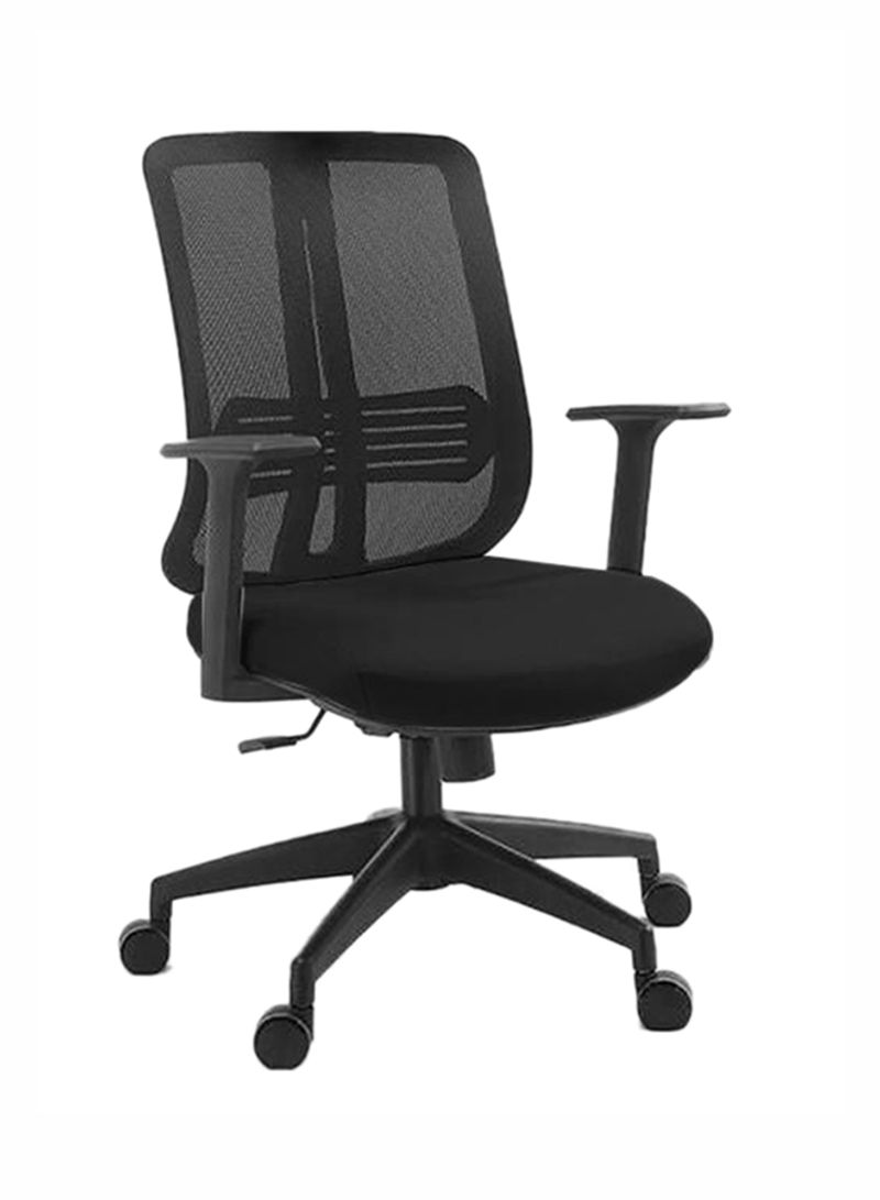 Medium Back Office Chair Black 55x95x55centimeter