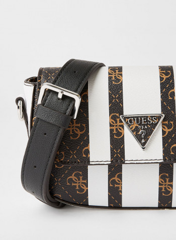 Ambrose Mini Crossbody Bag Brown/White Logo