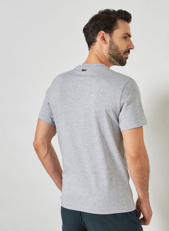 Crackled Logo T-Shirt Grey