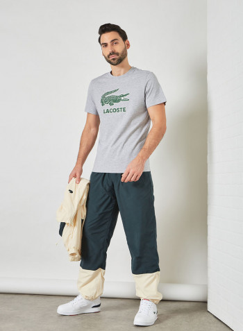 Crackled Logo T-Shirt Grey