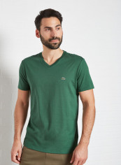V-Neck Cotton T-Shirt Green
